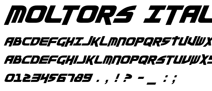 Moltors Italic font